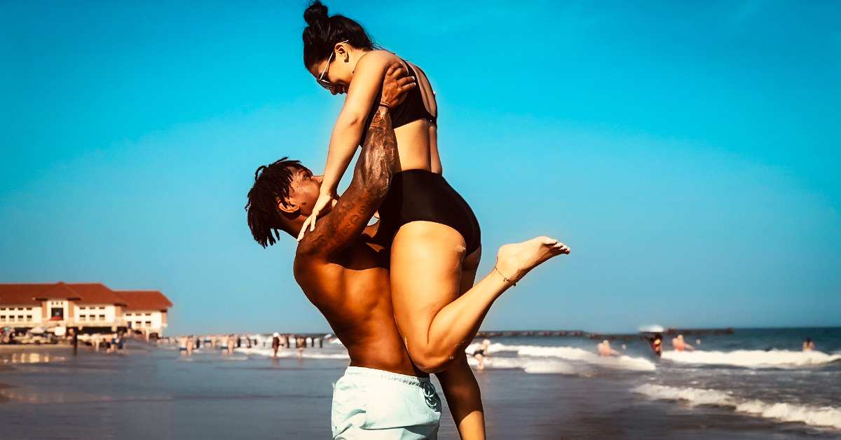 Man and woman engaged in a deep conversation